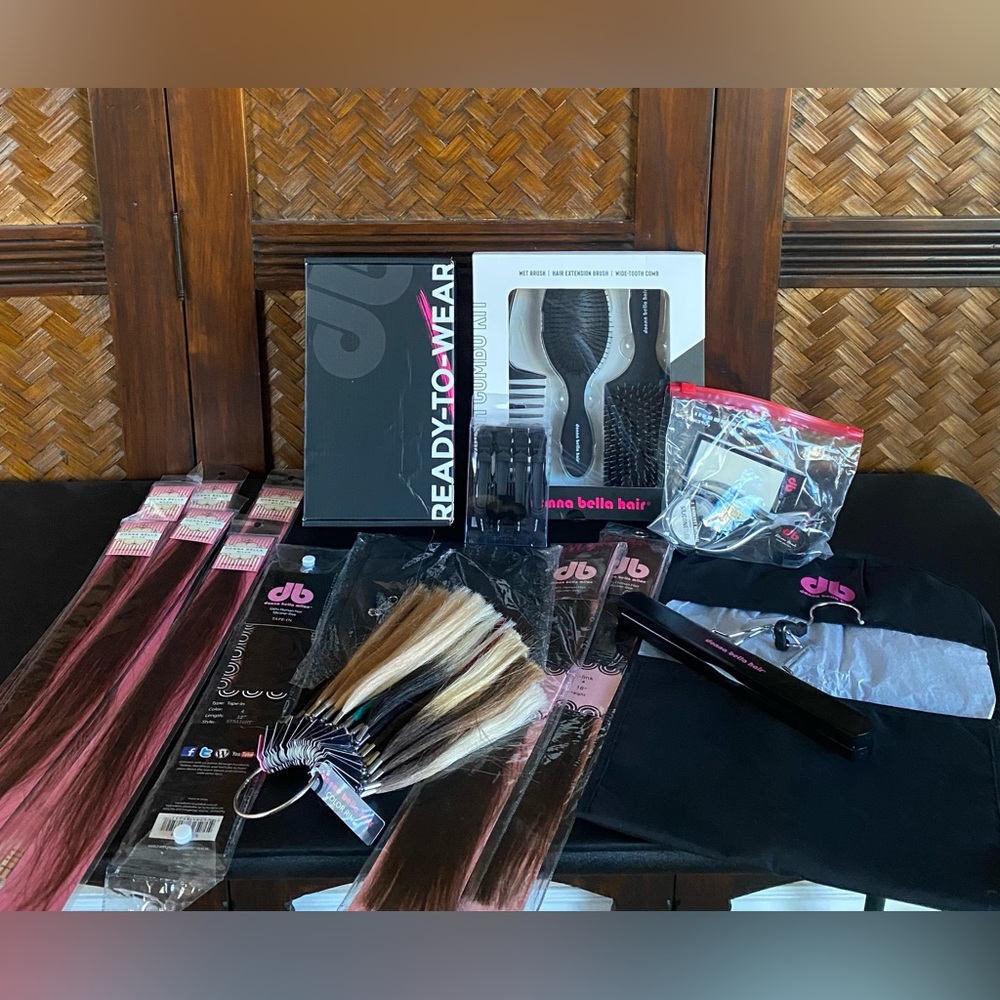 DONNA BELLA HAIR - Lot of Extensions (color 4) NEW